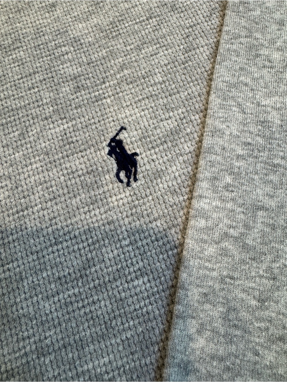 Ralph Lauren Men's Long Sleeve Thermal Shirt | Gray | Cotton Blend | Size Large